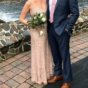 Adrianna Papell  blush beaded gown